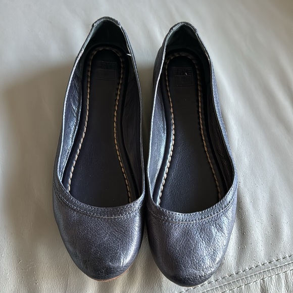 Frye Blue leather Ballet Flats Shoes size 7 - Picture 2 of 6